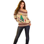 australia-penguin-christmas-argyle-pattern-personalised-off-shoulder-sweater