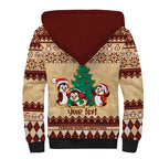 australia-penguin-christmas-argyle-pattern-personalised-sherpa-hoodie