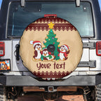 australia-penguin-christmas-argyle-pattern-personalised-spare-tire-cover