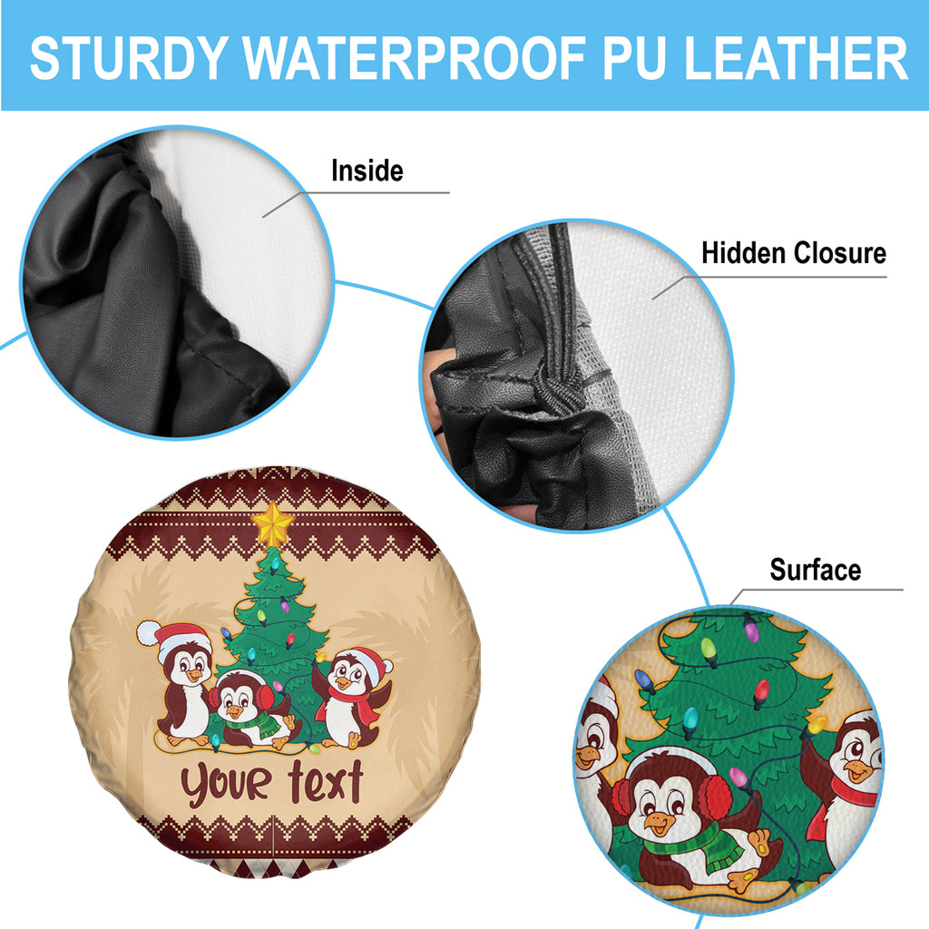 australia-penguin-christmas-argyle-pattern-personalised-spare-tire-cover