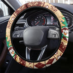 Australia Penguin Christmas Argyle Pattern Steering Wheel Cover