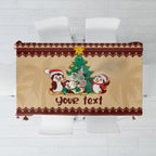 australia-penguin-christmas-argyle-pattern-personalised-tablecloth