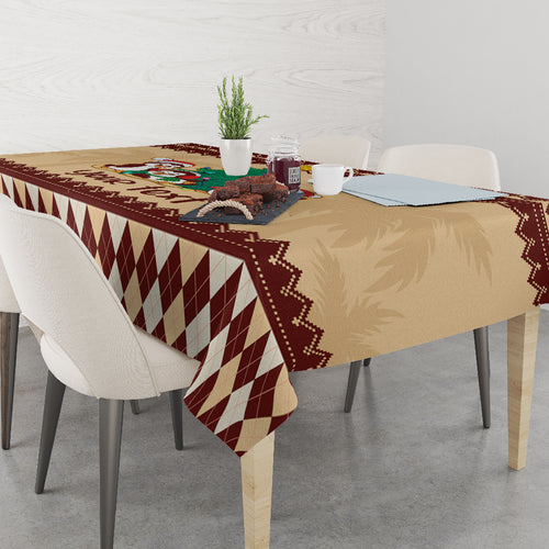 australia-penguin-christmas-argyle-pattern-personalised-tablecloth