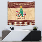 australia-penguin-christmas-argyle-pattern-personalised-tapestry