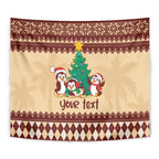 australia-penguin-christmas-argyle-pattern-personalised-tapestry