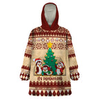 australia-penguin-christmas-argyle-pattern-personalised-wearable-blanket-hoodie