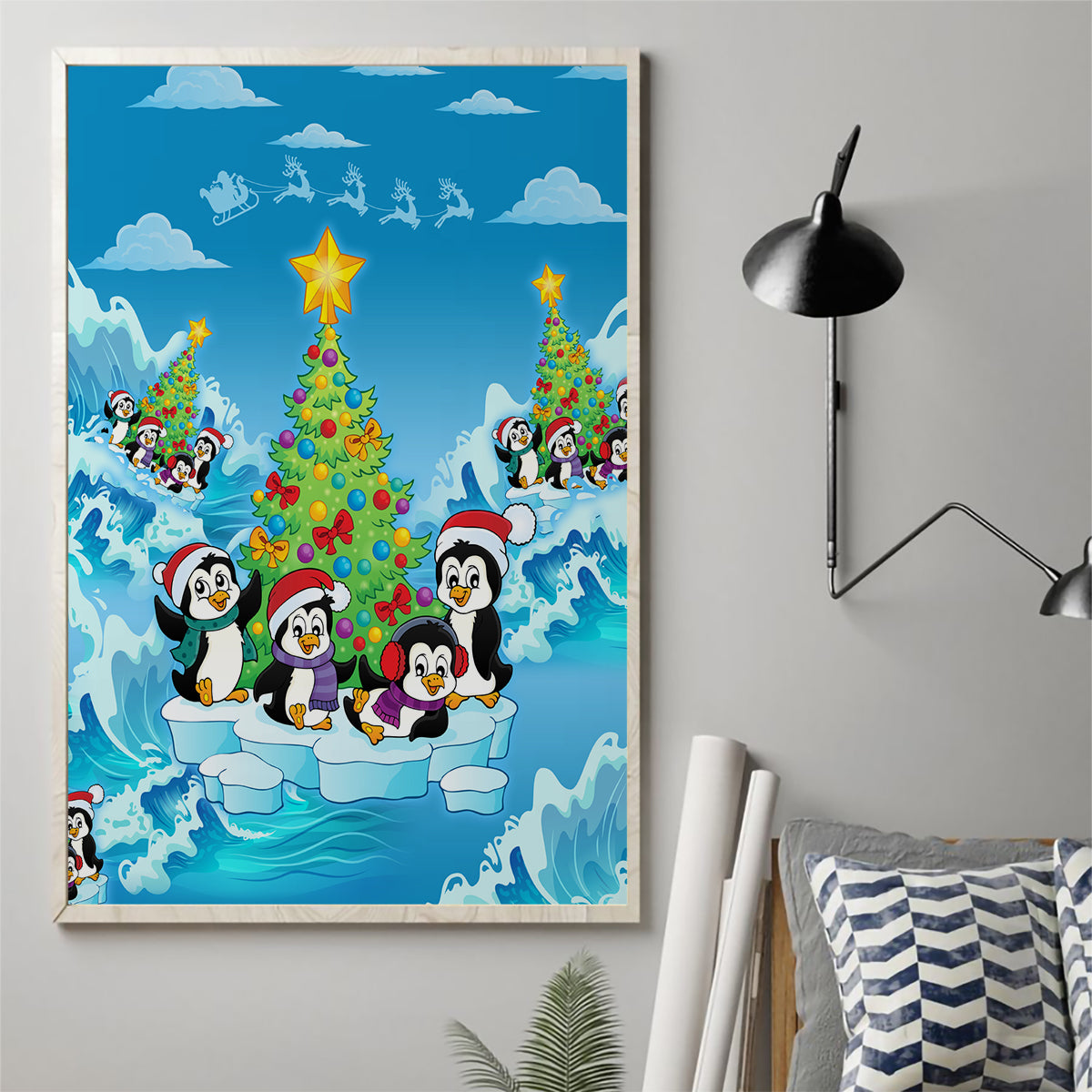 its-penguin-ing-to-look-a-lot-like-christmas-canvas-wall-art