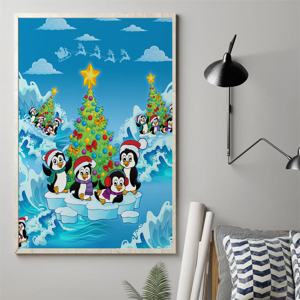 its-penguin-ing-to-look-a-lot-like-christmas-canvas-wall-art
