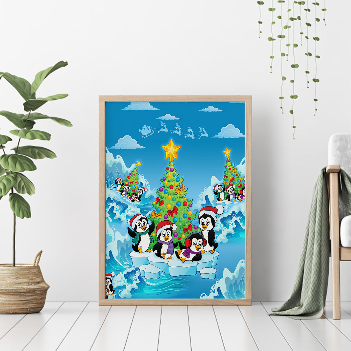 its-penguin-ing-to-look-a-lot-like-christmas-canvas-wall-art
