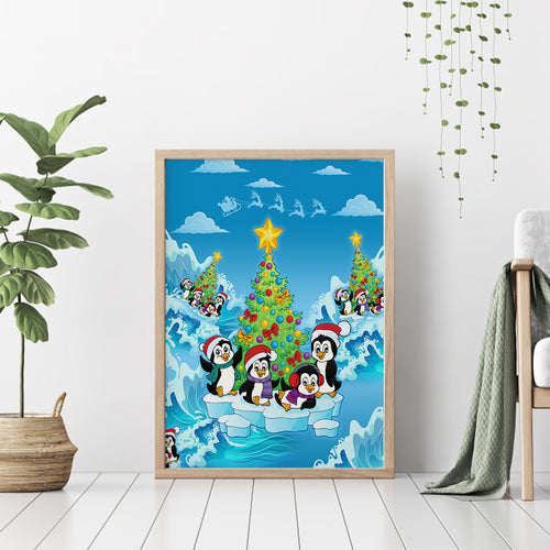 its-penguin-ing-to-look-a-lot-like-christmas-canvas-wall-art