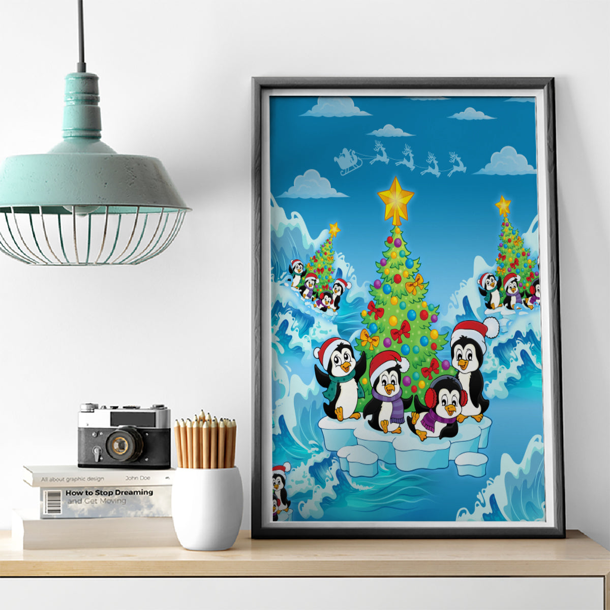 its-penguin-ing-to-look-a-lot-like-christmas-canvas-wall-art