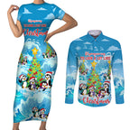 its-penguin-ing-to-look-a-lot-like-christmas-couples-matching-short-sleeve-bodycon-dress-and-long-sleeve-button-shirt