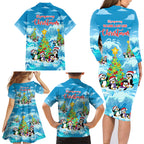 its-penguin-ing-to-look-a-lot-like-christmas-family-matching-long-sleeve-bodycon-dress-and-hawaiian-shirt