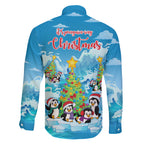 its-penguin-ing-to-look-a-lot-like-christmas-family-matching-long-sleeve-bodycon-dress-and-hawaiian-shirt