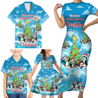 its-penguin-ing-to-look-a-lot-like-christmas-family-matching-short-sleeve-bodycon-dress-and-hawaiian-shirt
