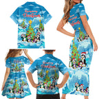 its-penguin-ing-to-look-a-lot-like-christmas-family-matching-short-sleeve-bodycon-dress-and-hawaiian-shirt