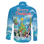 its-penguin-ing-to-look-a-lot-like-christmas-family-matching-short-sleeve-bodycon-dress-and-hawaiian-shirt