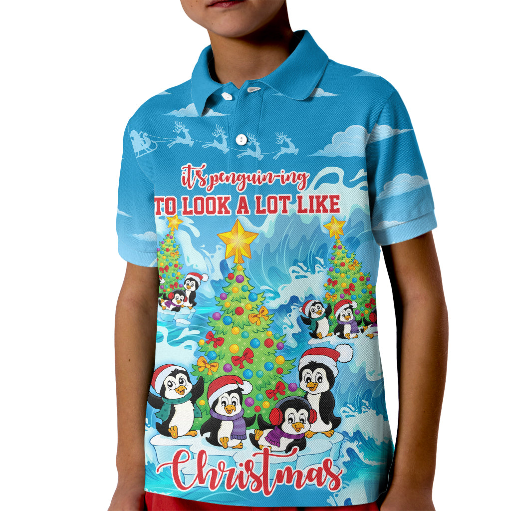 its-penguin-ing-to-look-a-lot-like-christmas-kid-polo-shirt