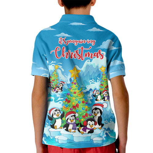 its-penguin-ing-to-look-a-lot-like-christmas-kid-polo-shirt