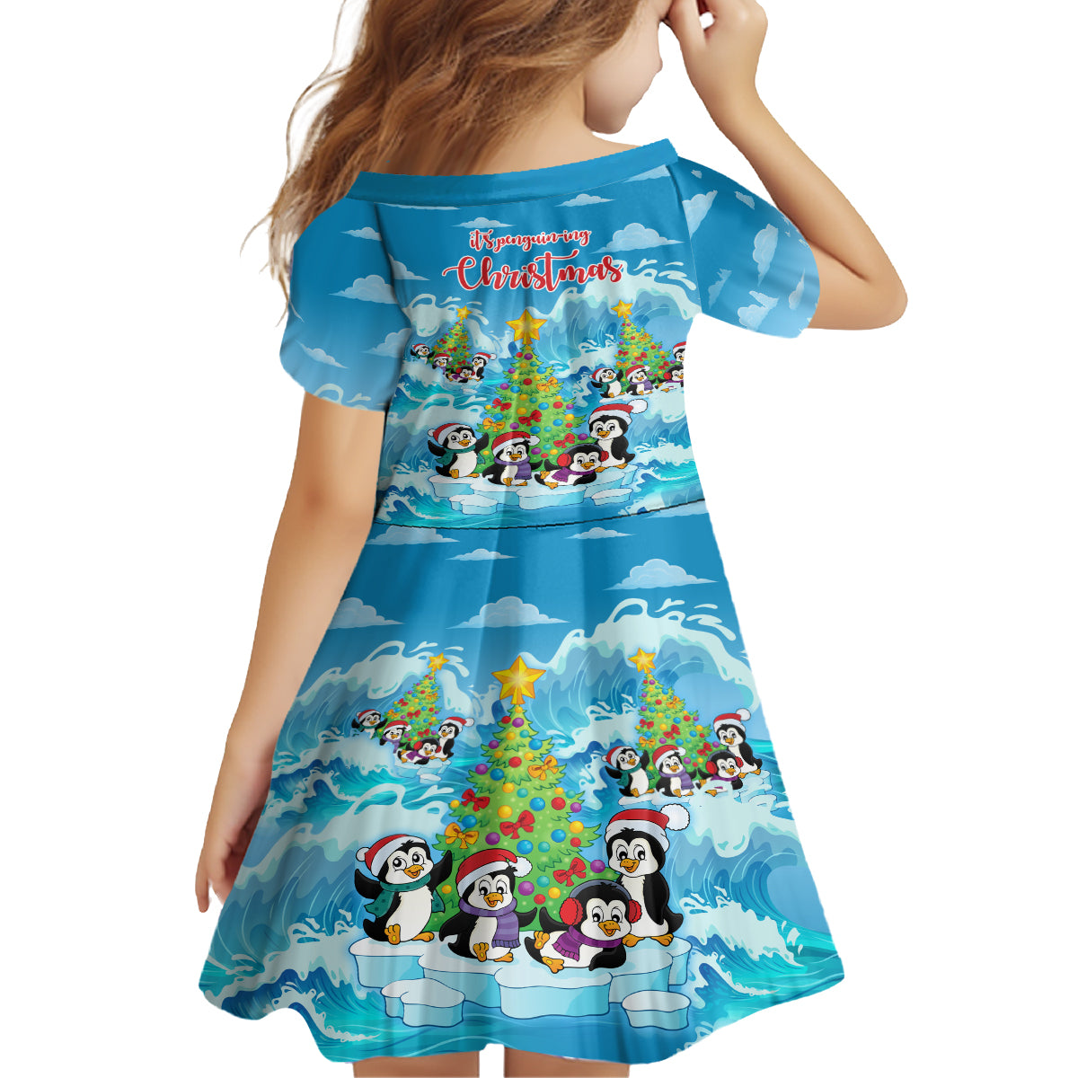 its-penguin-ing-to-look-a-lot-like-christmas-kid-short-sleeve-dress