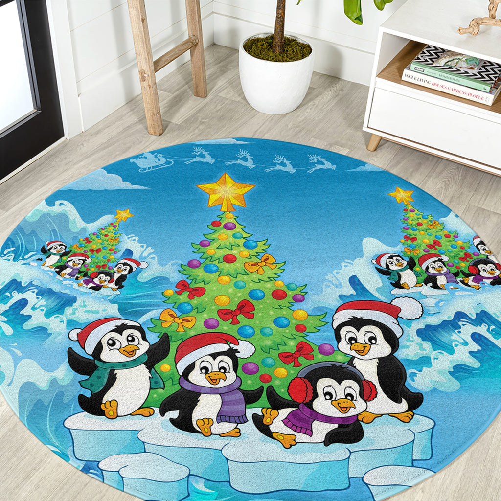 its-penguin-ing-to-look-a-lot-like-christmas-round-carpet