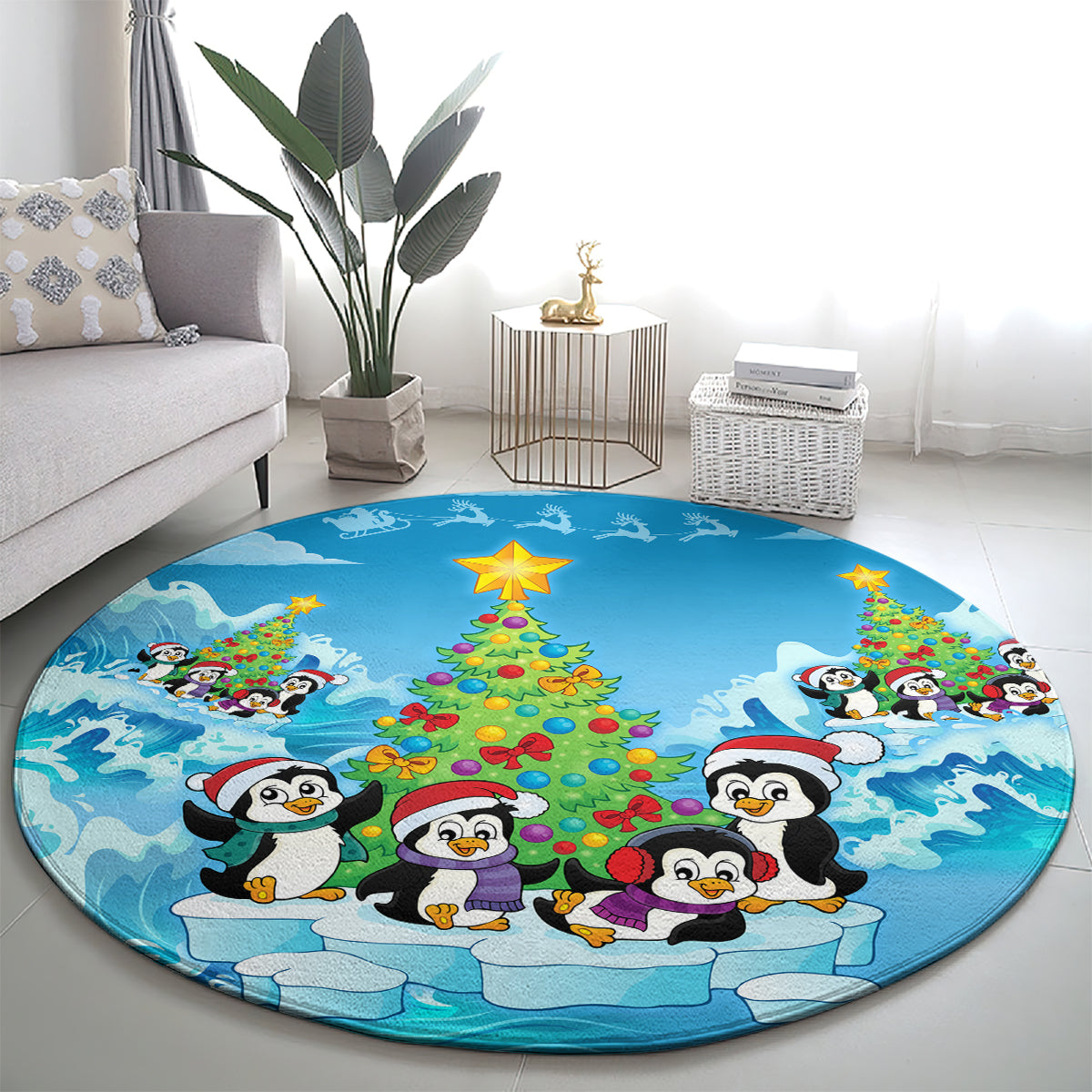 its-penguin-ing-to-look-a-lot-like-christmas-round-carpet
