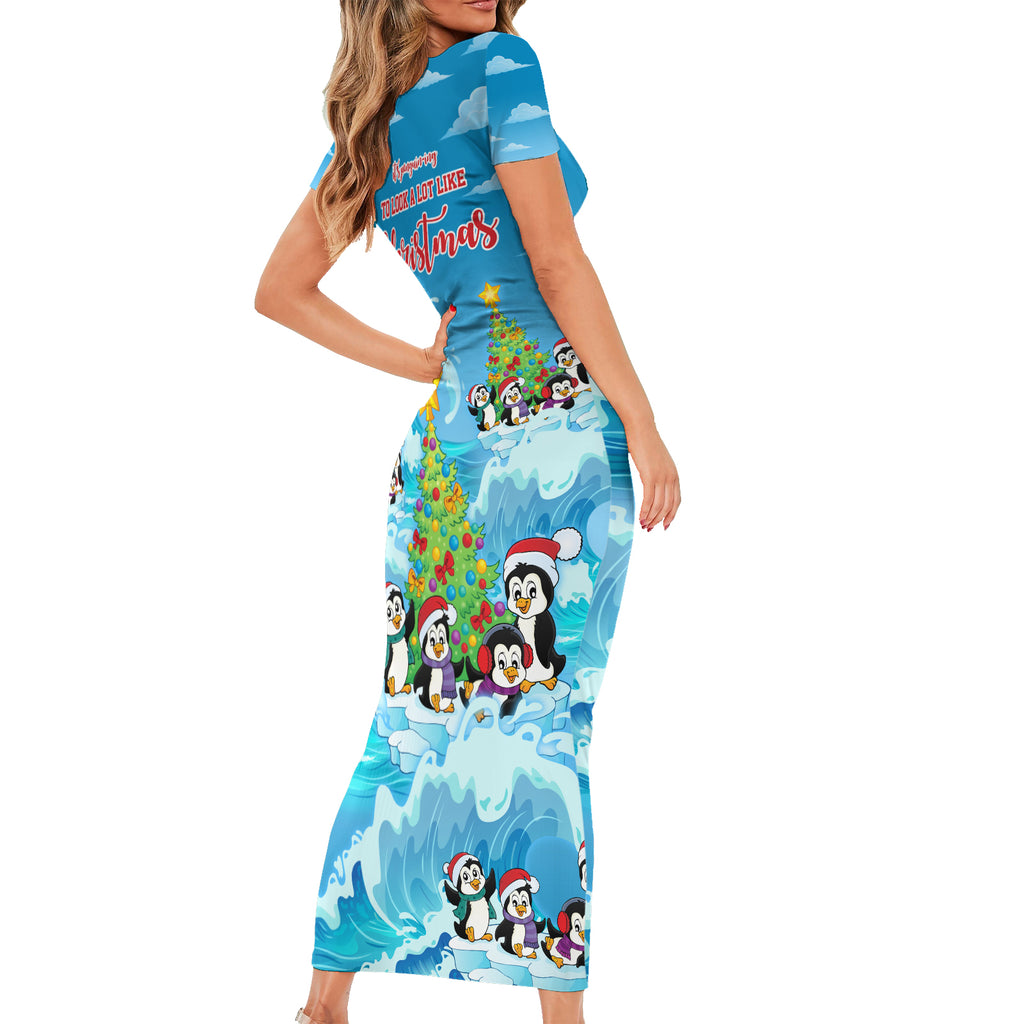 its-penguin-ing-to-look-a-lot-like-christmas-short-sleeve-bodycon-dress