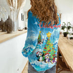 its-penguin-ing-to-look-a-lot-like-christmas-women-casual-shirt
