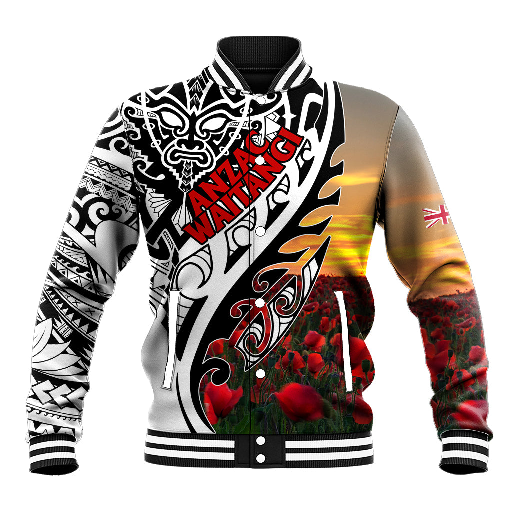 Personalised New Zealand Waitangi and ANZAC day Baseball Jacket