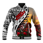 Personalised New Zealand Waitangi and ANZAC day Baseball Jacket