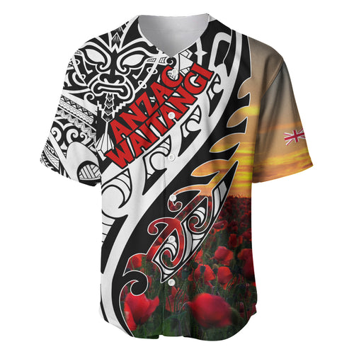 Personalised New Zealand Waitangi and ANZAC day Baseball Jersey