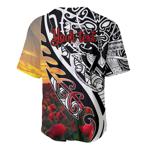 Personalised New Zealand Waitangi and ANZAC day Baseball Jersey