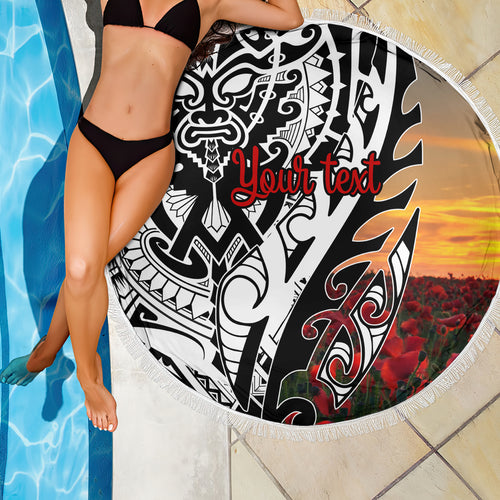 Personalised New Zealand Waitangi and ANZAC day Beach Blanket