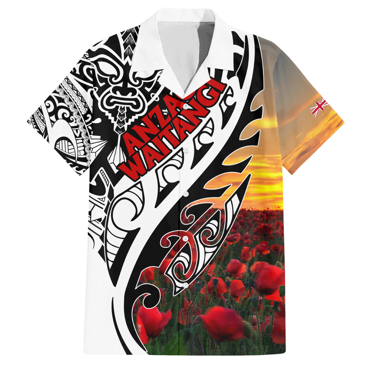 Personalised New Zealand Waitangi and ANZAC day Hawaiian Shirt