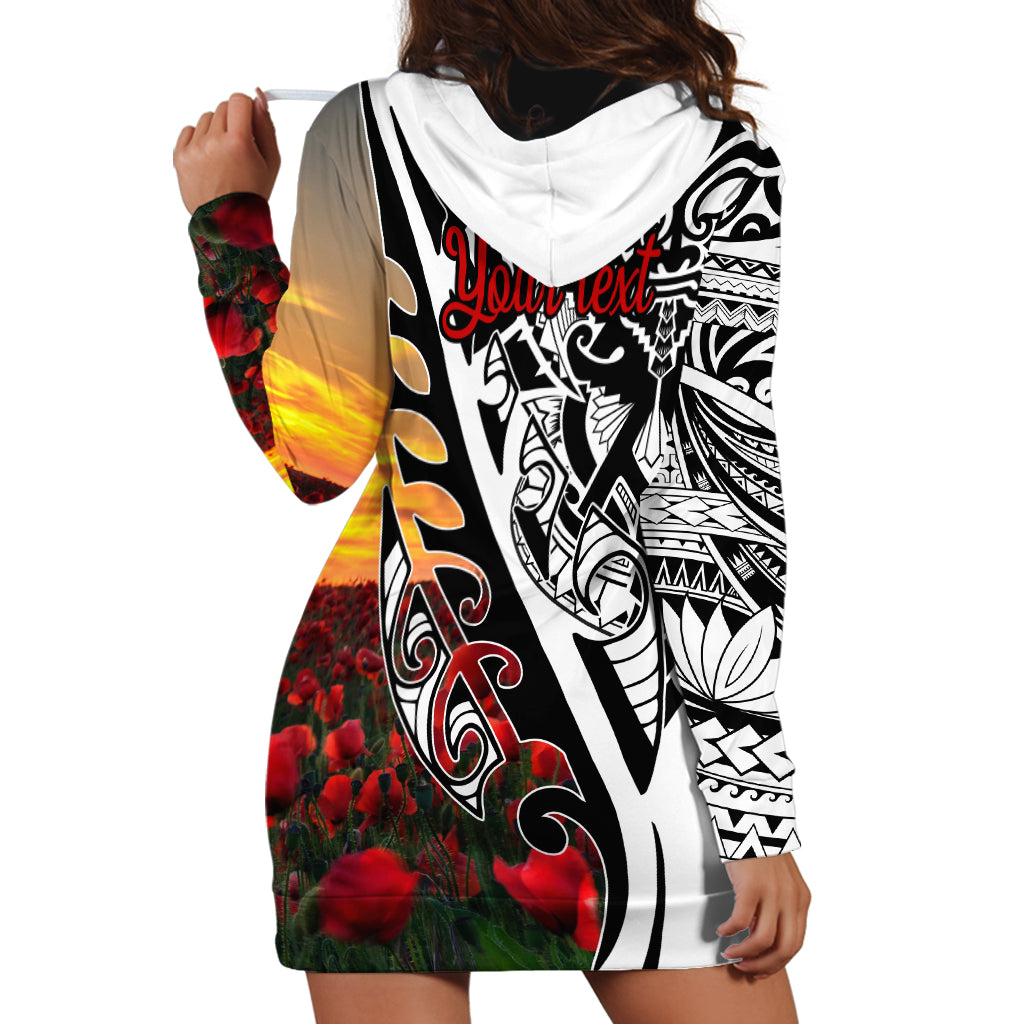 Personalised New Zealand Waitangi and ANZAC day Hoodie Dress