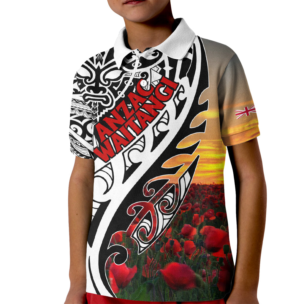 Personalised New Zealand Waitangi and ANZAC day Kid Polo Shirt