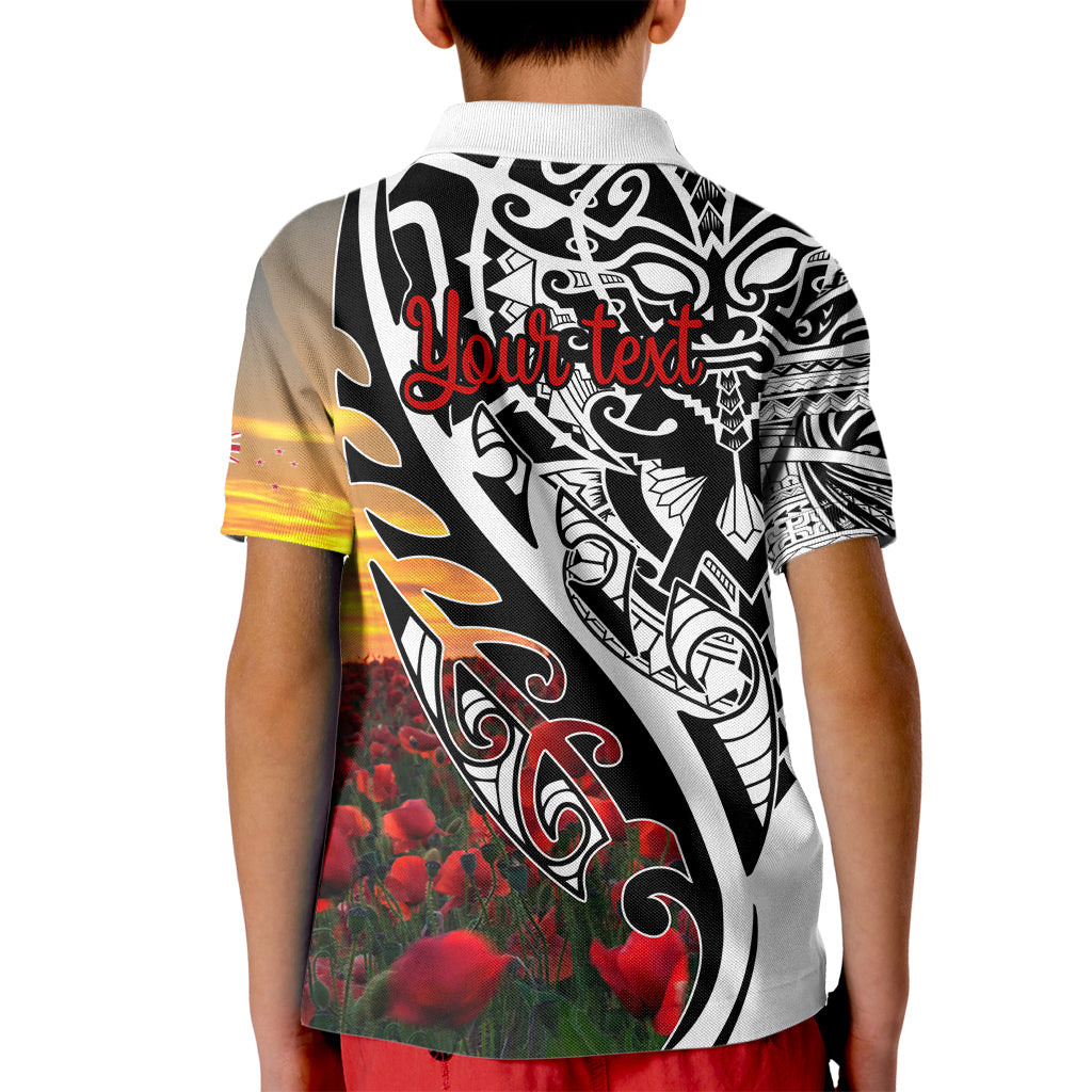 Personalised New Zealand Waitangi and ANZAC day Kid Polo Shirt