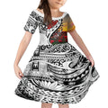 Personalised New Zealand Waitangi and ANZAC day Kid Short Sleeve Dress