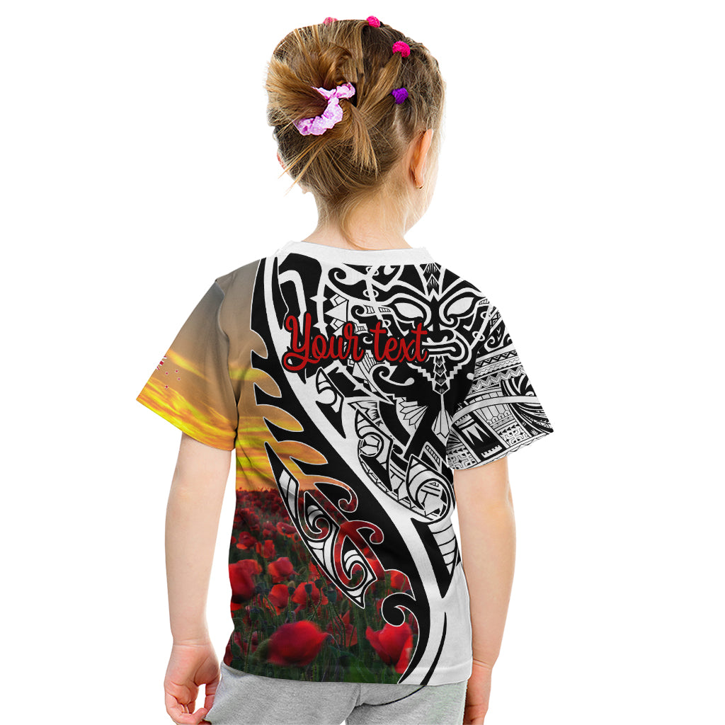 Personalised New Zealand Waitangi and ANZAC day Kid T Shirt