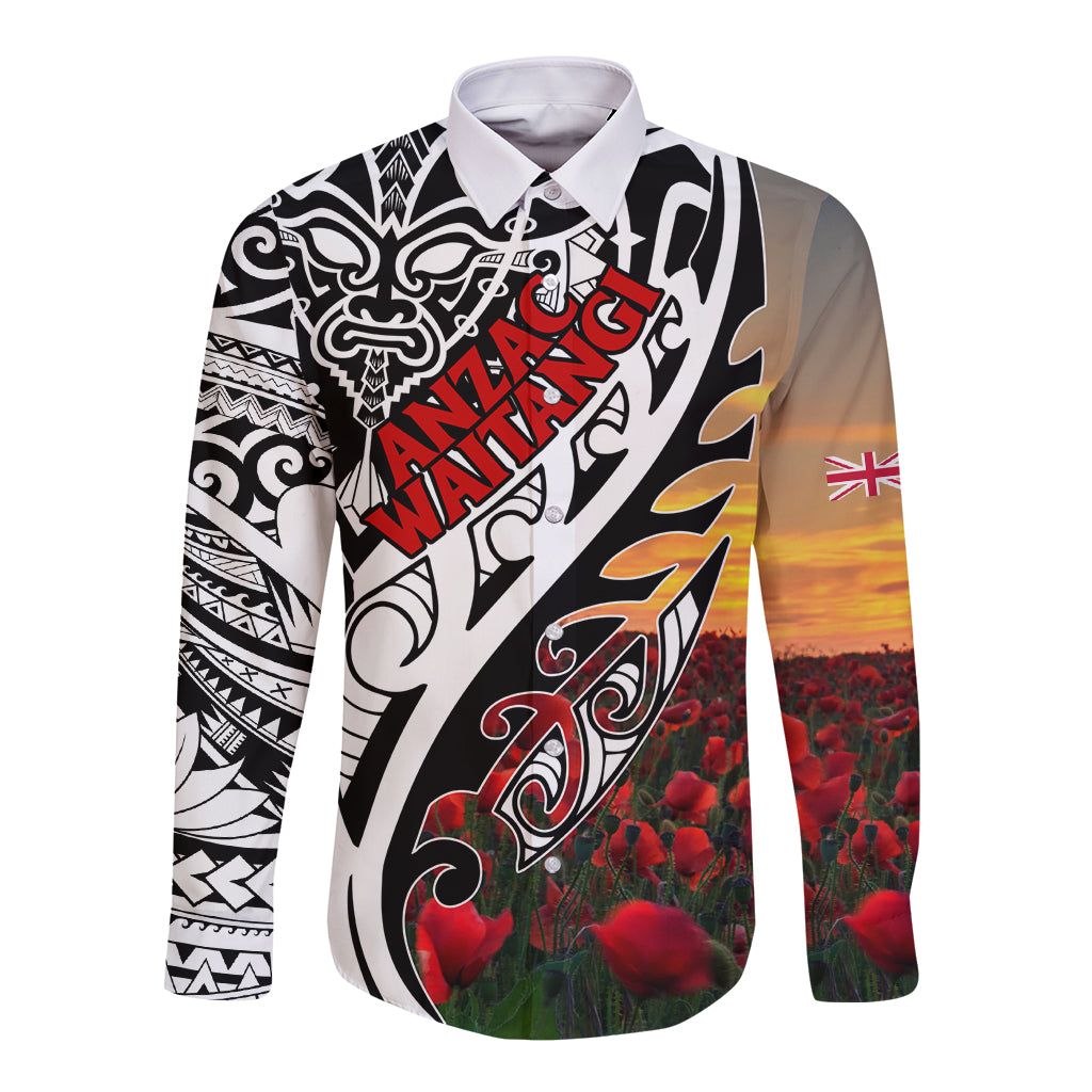 Personalised New Zealand Waitangi and ANZAC day Long Sleeve Button Shirt