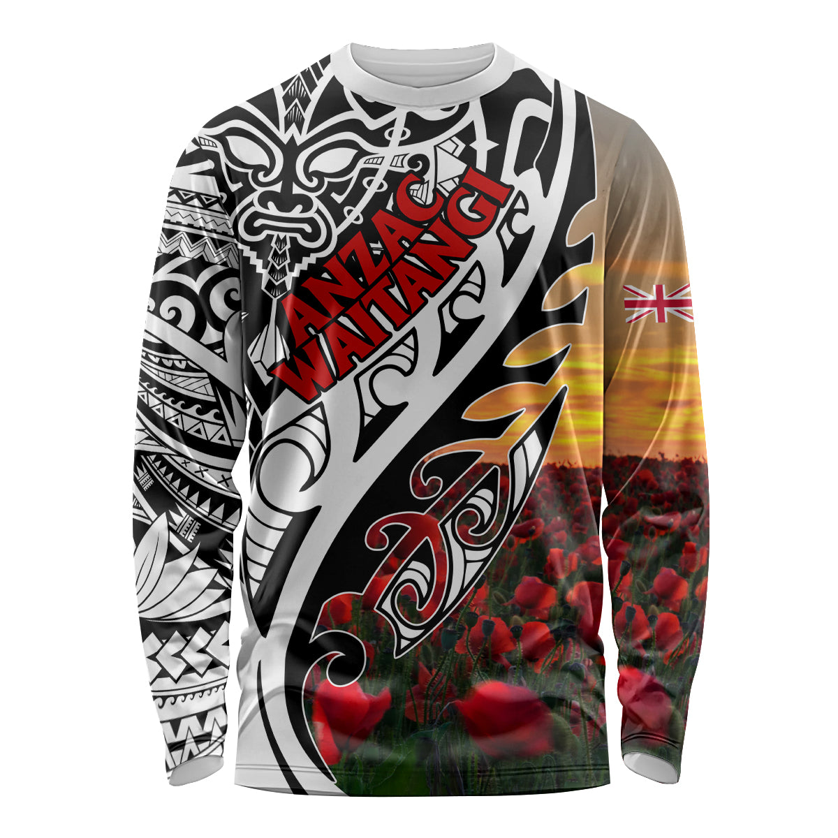 Personalised New Zealand Waitangi and ANZAC day Long Sleeve Shirt