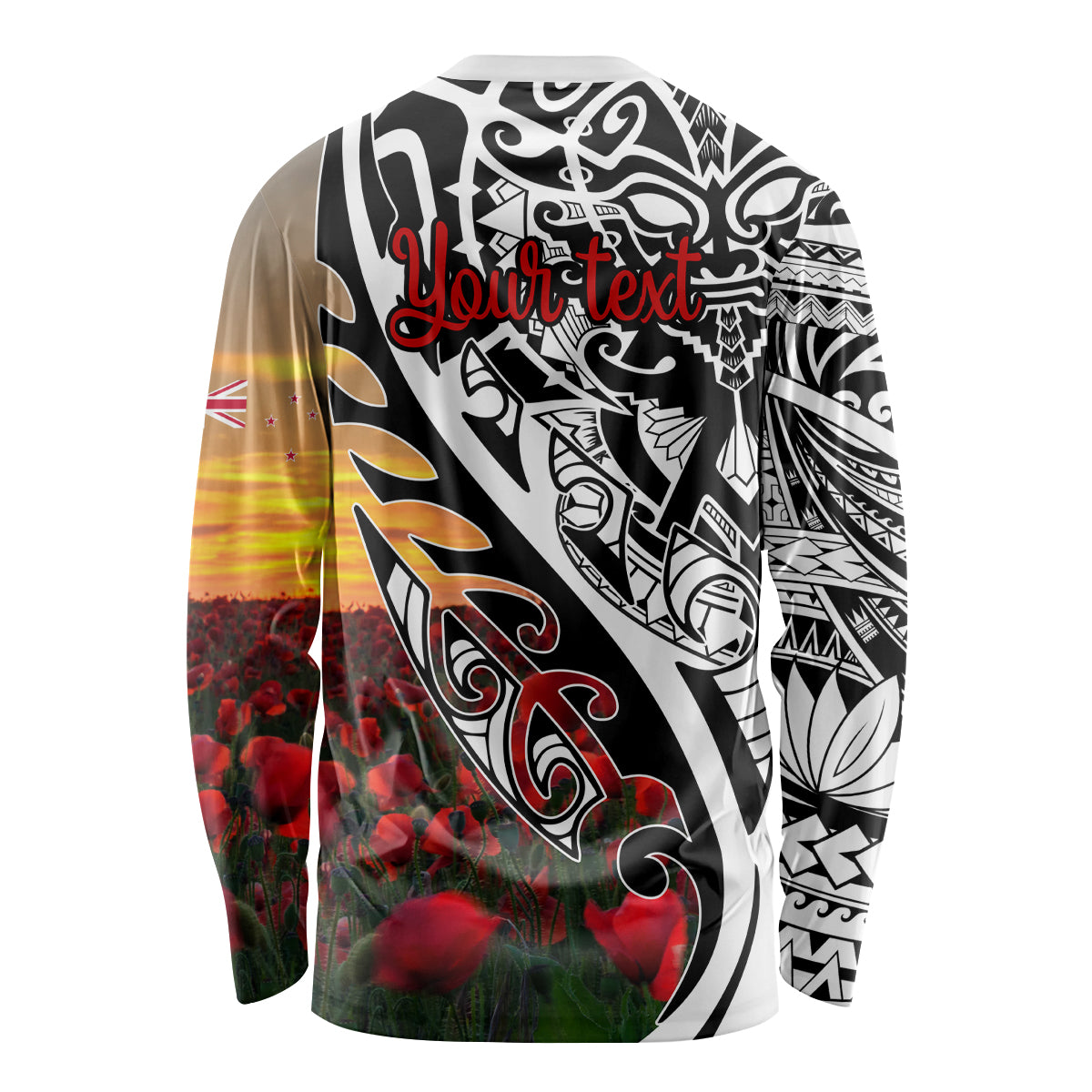 Personalised New Zealand Waitangi and ANZAC day Long Sleeve Shirt