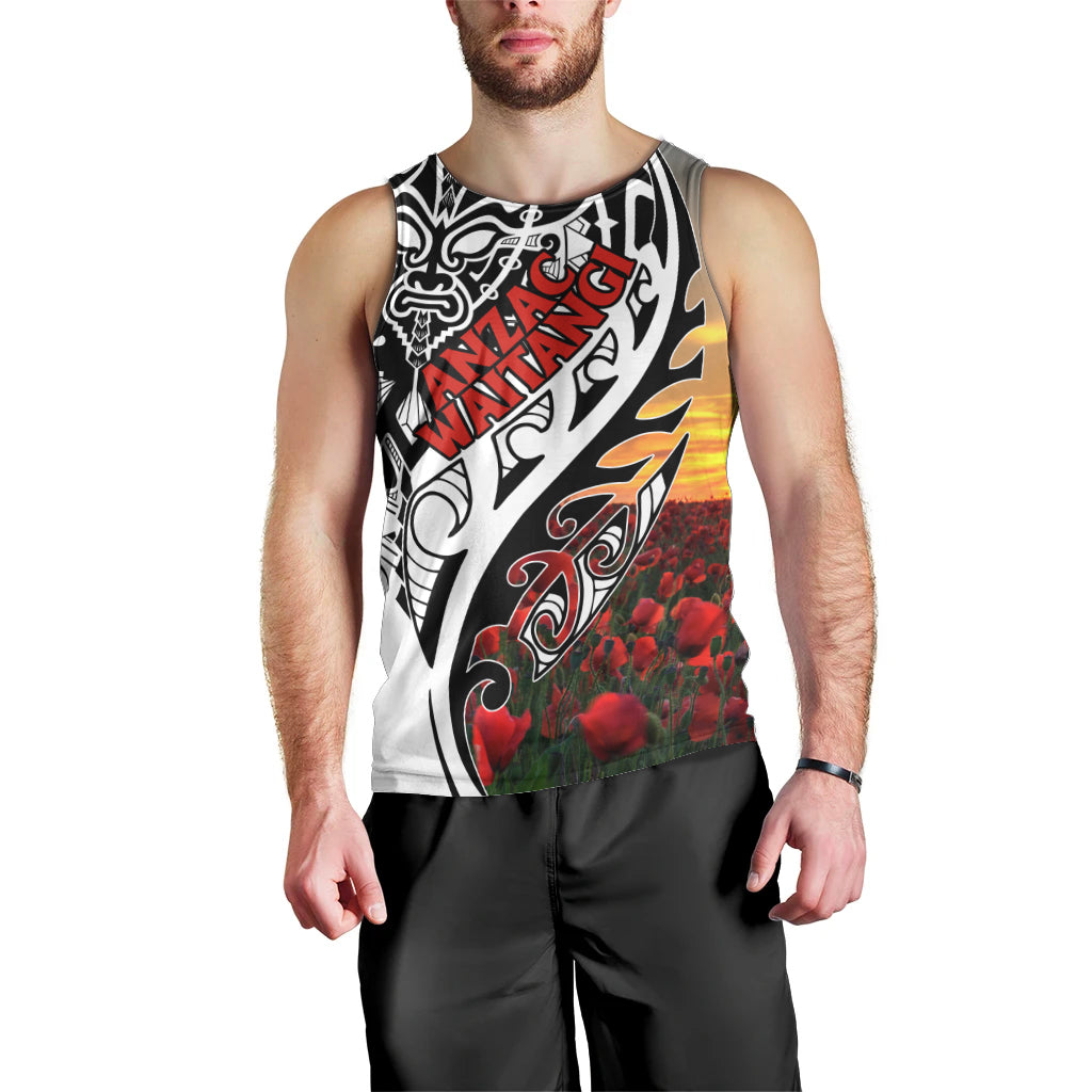 Personalised New Zealand Waitangi and ANZAC day Men Tank Top