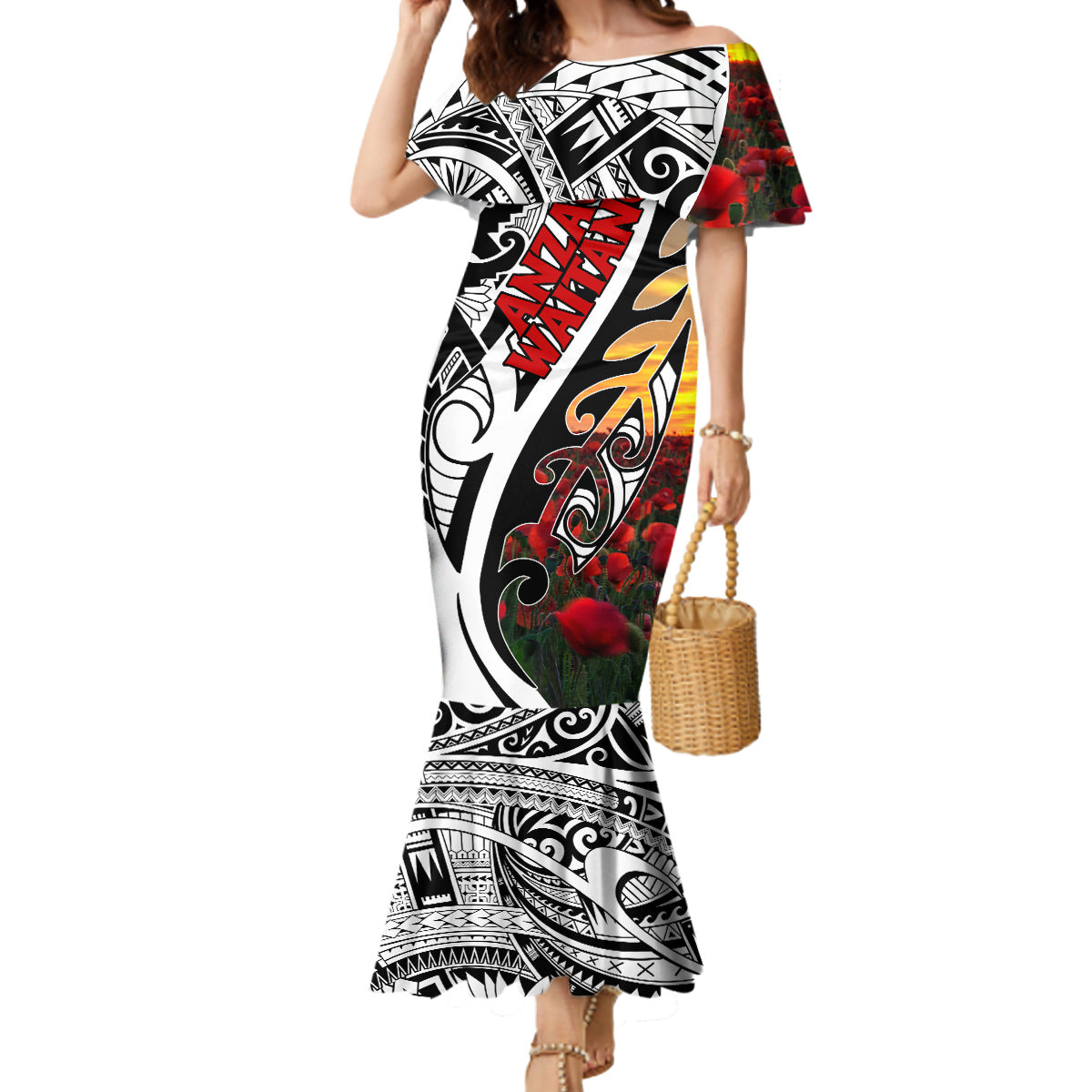 Personalised New Zealand Waitangi and ANZAC day Mermaid Dress