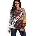 Personalised New Zealand Waitangi and ANZAC day Off Shoulder Sweater