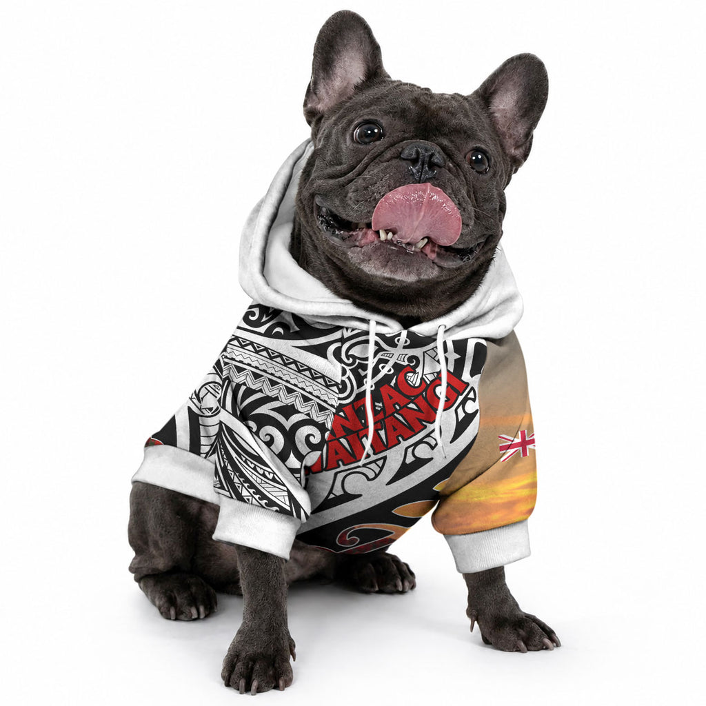 Personalised New Zealand Waitangi and ANZAC day Pet Hoodie