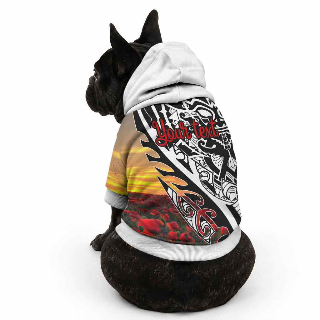 Personalised New Zealand Waitangi and ANZAC day Pet Hoodie