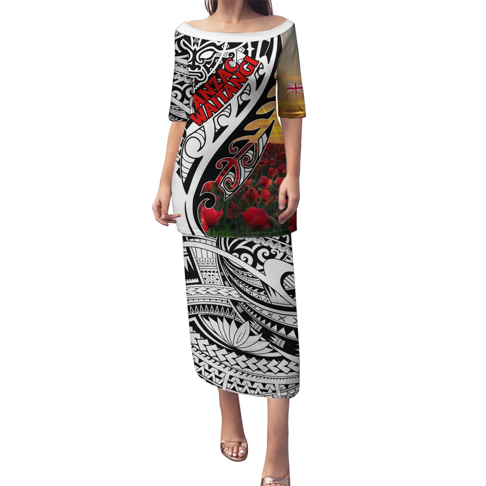 Personalised New Zealand Waitangi and ANZAC day Puletasi