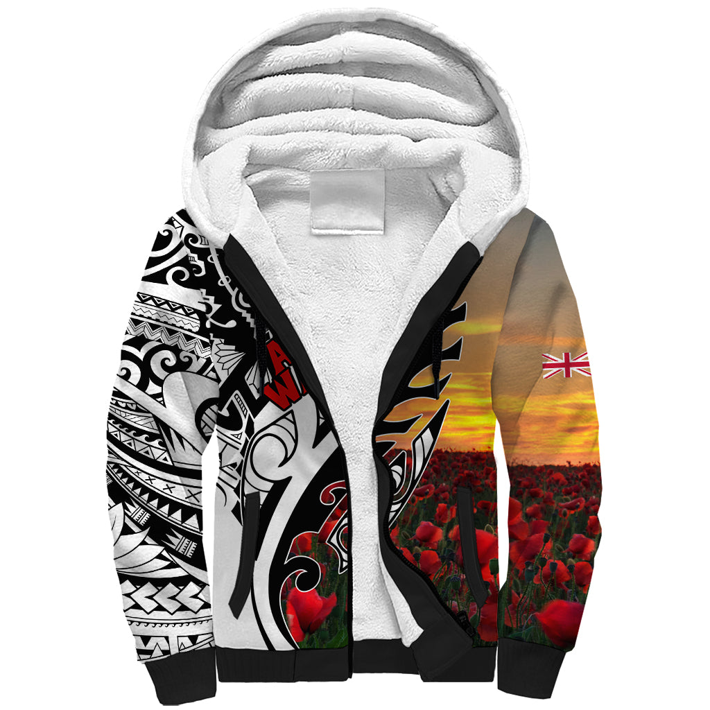 Personalised New Zealand Waitangi and ANZAC day Sherpa Hoodie