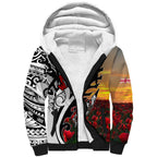 Personalised New Zealand Waitangi and ANZAC day Sherpa Hoodie